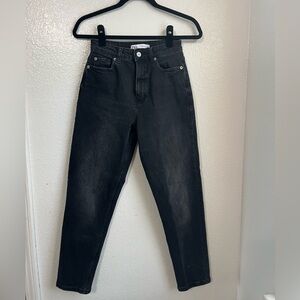 Zara Washed Black Denim Jeans